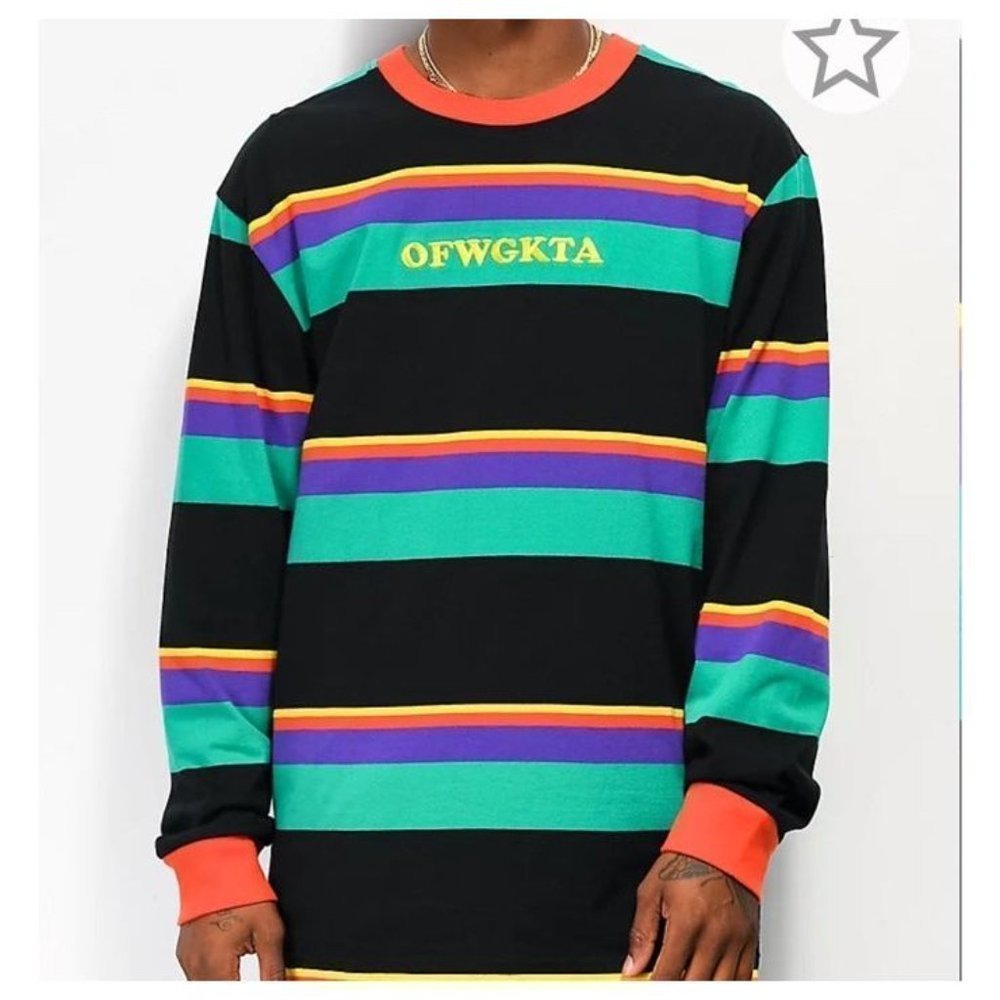 Donate 23. Odd Future Stripped Long Sleeve Shirt small htf - Picture 6 of 6